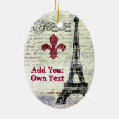 エッフェル塔のヴィンテージのフランス人のオーナメント セラミックオーナメント (裏面)