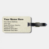 エッフェル塔のヴィンテージの一見の荷物のラベル ラゲッジタグ (裏面横)