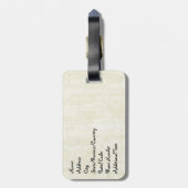 エッフェル塔のヴィンテージの一見の荷物のラベル ラゲッジタグ (裏面縦)