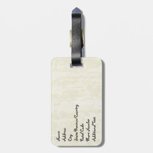 エッフェル塔のヴィンテージの一見の荷物のラベル ラゲッジタグ (裏面縦)