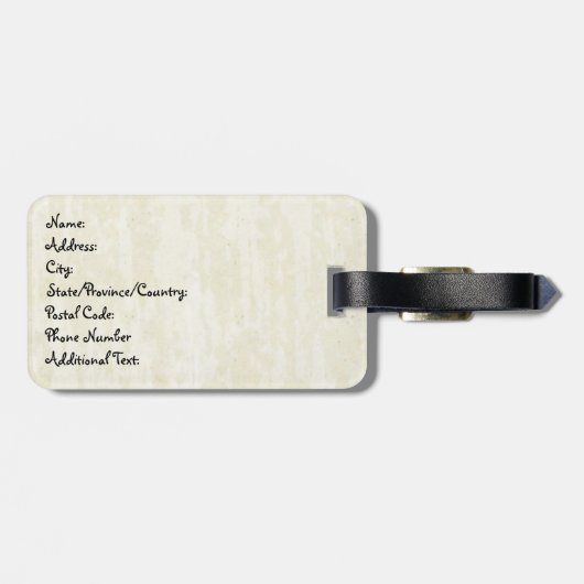 エッフェル塔のヴィンテージの一見の荷物のラベル ラゲッジタグ (裏面横)