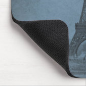 エッフェル塔のヴィンテージのStereoviewの青緑色の調子 マウスパッド (コーナー)