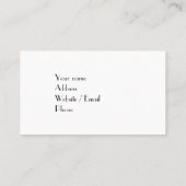 エッフェル塔の名刺 名刺 (裏面)