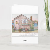 エッフェル塔の図解入りの、写真付きのなパリのクリスマス シーズンカード (裏面)