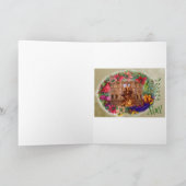 エッフェル塔の図解入りの、写真付きのなパリのクリスマス シーズンカード (内部)