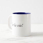 エッフェル塔の女性、C'estのlaは竸います! ツートーンマグカップ (正面左)