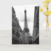 エッフェル塔の挨拶状 カード (黄色い花)