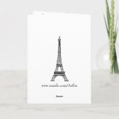 エッフェル塔の挨拶状 サンキューカード (裏面)