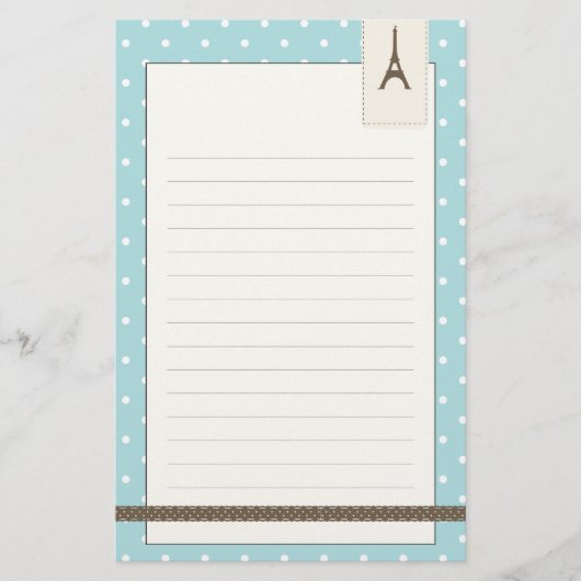 エッフェル塔の文房具 便箋 (正面)