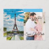 エッフェル塔の水彩画完全なPicの保存Date2 セーブザデート (正面/裏面)