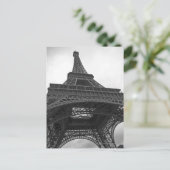 エッフェル塔の白黒写真 ポストカード (スタンド正面)