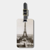 エッフェル塔の眺め、1900年 ラゲッジタグ (正面縦)