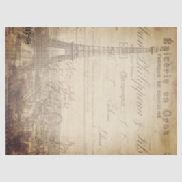 エッフェル塔の短命なもののDecoupageの紙 薄葉紙