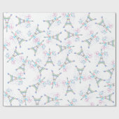 エッフェル塔の紙吹雪の包装紙 ラッピングペーパー (フラット)