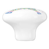 エッフェル塔の紙吹雪の陶磁器のノブ セラミックノブ (側面)