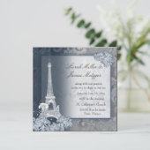 エッフェル塔の金金属招待 招待状 (スタンド正面)