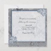 エッフェル塔の金金属招待 招待状 (裏面)