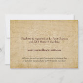 エッフェル塔の青いパリの花嫁シャワー 招待状 (裏面)