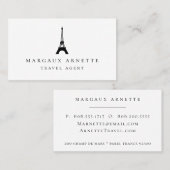 エッフェル塔の黒のロゴ 名刺 (正面/裏面)