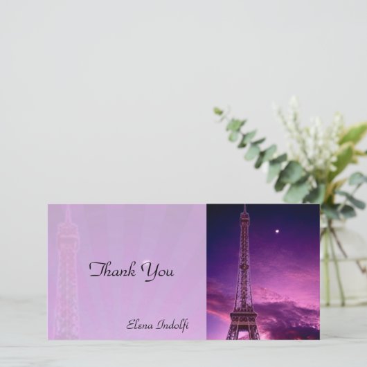 エッフェル塔は写真カード感謝していしています サンキューカード (スタンド正面)