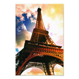 エッフェル塔を見上げる フォトプリント           