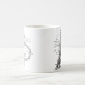 エッフェル塔コラージュ コーヒーマグカップ (中央)