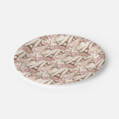 エッフェル塔パターン ペーパープレート (アングル)