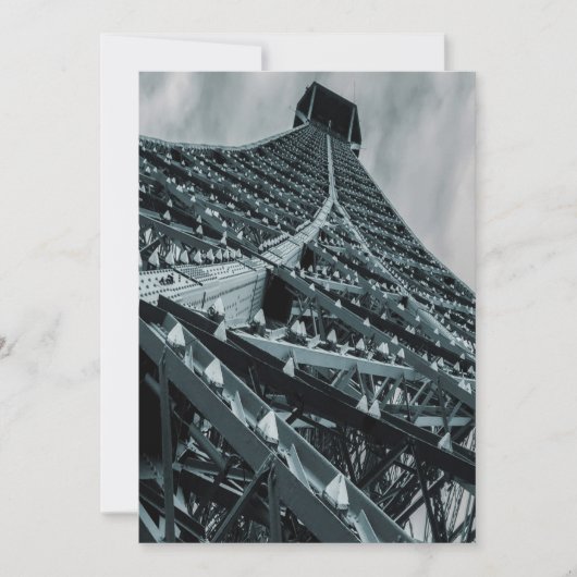 エッフェル塔パリスティールと空 招待状 (正面)