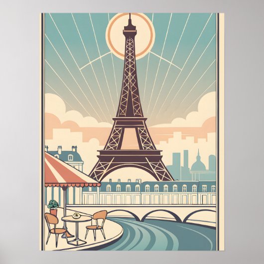 エッフェル塔パリポスター ポスター (正面)