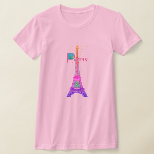 エッフェル塔パリ Tシャツ (レイダウン)