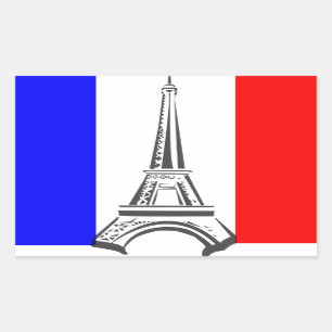 エッフェル塔フランス 長方形シール