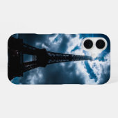 エッフェル塔ブルーナイト iPhone 16ケース (裏面横)