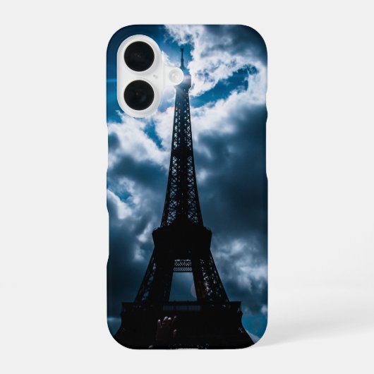 エッフェル塔ブルーナイト iPhone 16ケース (裏面)