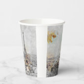 エッフェル塔ペーパーカップ – パリ フランス パーティー装飾 紙コップ (左)