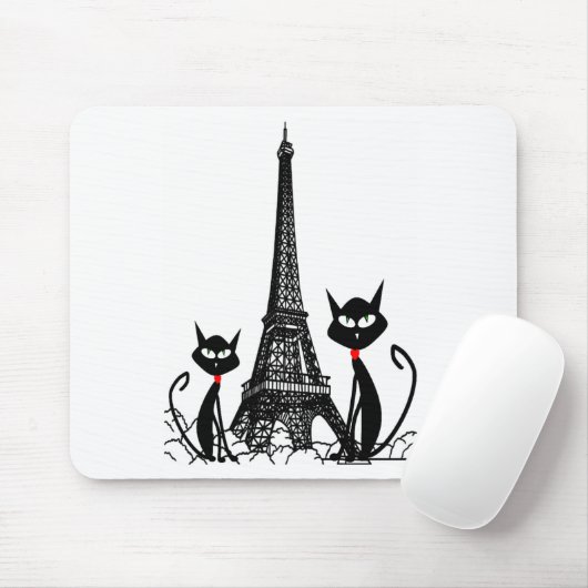 エッフェル塔猫のmousepad マウスパッド (マウス)