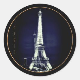 エッフェル塔 & サルレアルパリ アート /愛 フランス BLU ラウンドシール