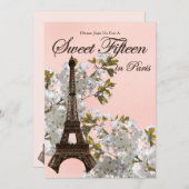 エッフェル塔 スウィート15 15周年 招待状 (正面/裏面)