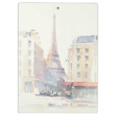 エッフェル塔|パリの水彩画 クリップボード (裏面)