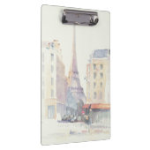 エッフェル塔|パリの水彩画 クリップボード (右)