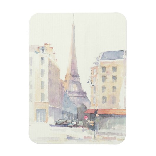 エッフェル塔 |パリの水彩画 マグネット (縦)