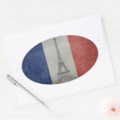 エッフェル塔、パリフランス 楕円形シール (封筒)