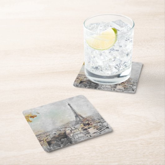 エッフェル塔 パリ スクエア ペーパーコースター (インサイチュ)