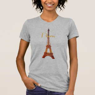 エッフェル塔 パリ テキスト Tシャツ