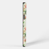 エッフェル塔 パリ ピンクの花柄 iPhoneケース (右側面)