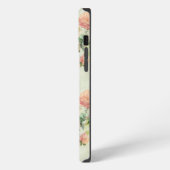 エッフェル塔 パリ ピンクの花柄 iPhoneケース (左側面)