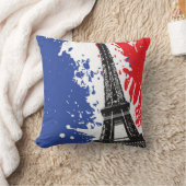 エッフェル塔|パリ、フランス|のグランジな旗 クッション (ブランケット)