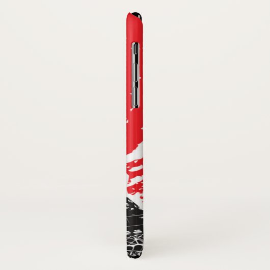 エッフェル塔|パリ、フランス|のグランジな旗 Case-Mate iPhoneケース (裏面/左)