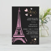 エッフェル塔 パリ フランス 誕生日 招待状 (スタンド正面)