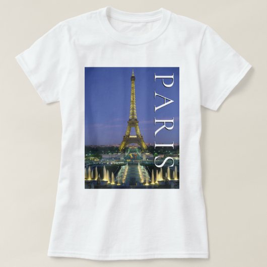 エッフェル塔 | パリ, フランス Tシャツ (デザイン正面)