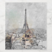 🍷 エッフェル塔 パリ ワインラベル – エレガントなフランス (シングルラベル)